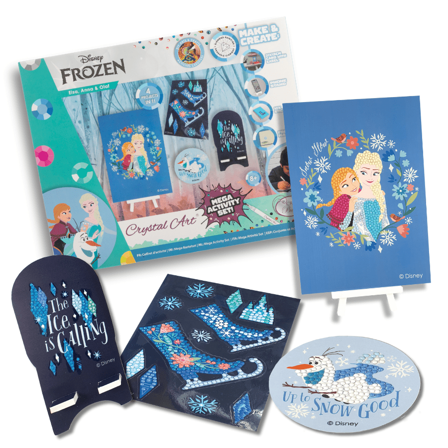 Elsa Anna Olaf Crystal Art Mega Activity Set Disney 9
