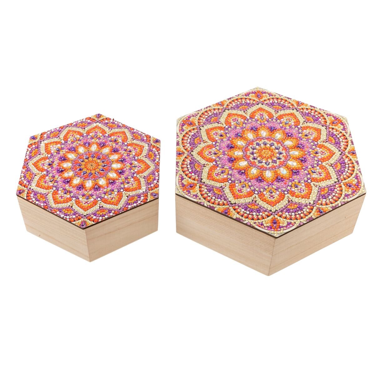 Ember orchid diamond painting wooden box