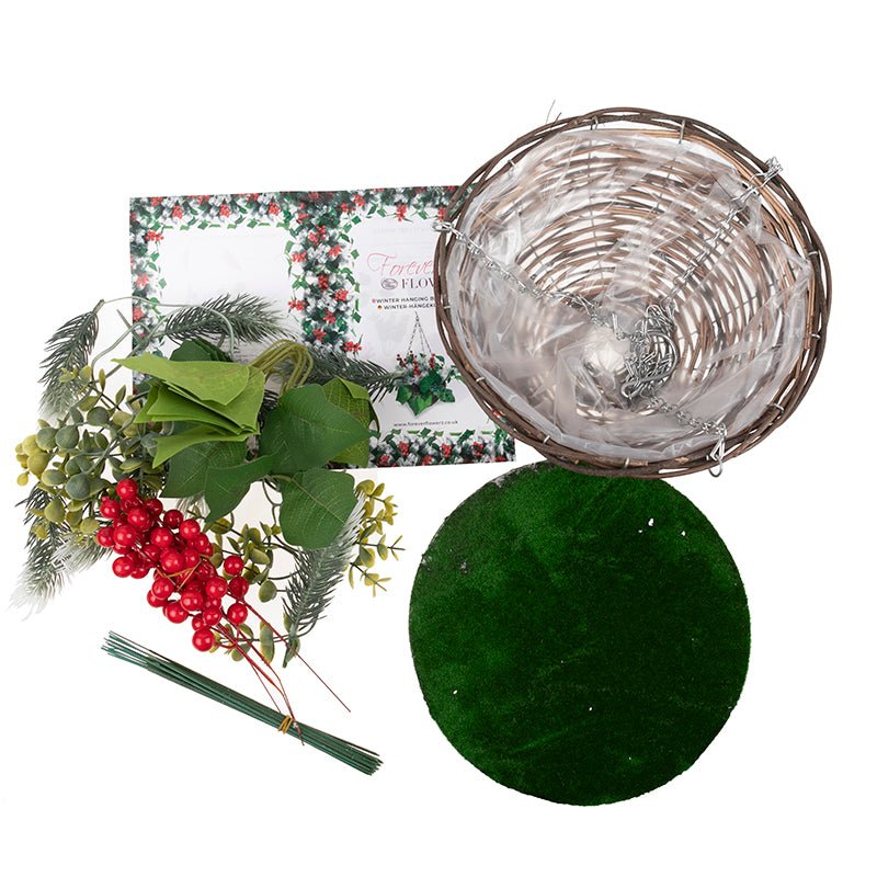 "Winter" Forever Flowerz Hanging Basket
