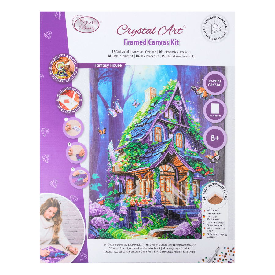 Fantasy House Crystal Art Canvas Kit 35x45 1