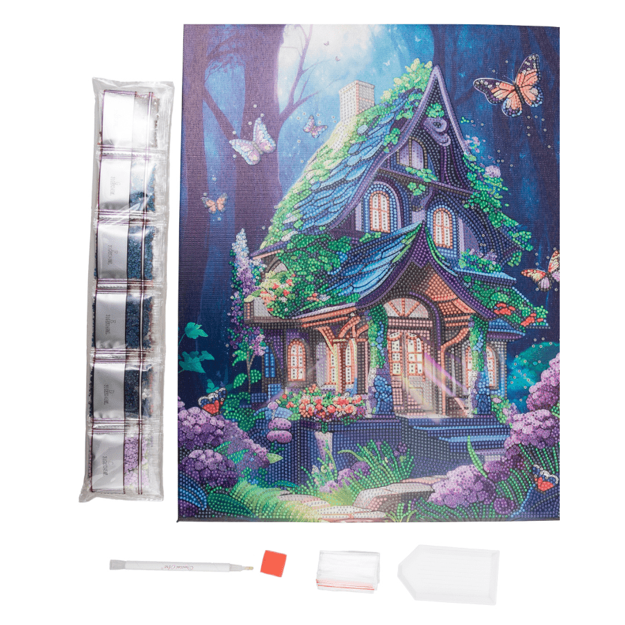 Fantasy House Crystal Art Canvas Kit 35x45 3