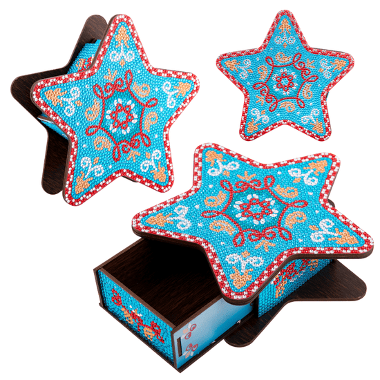 Festive Crystal Art Wooden Boxes Kit Set 8