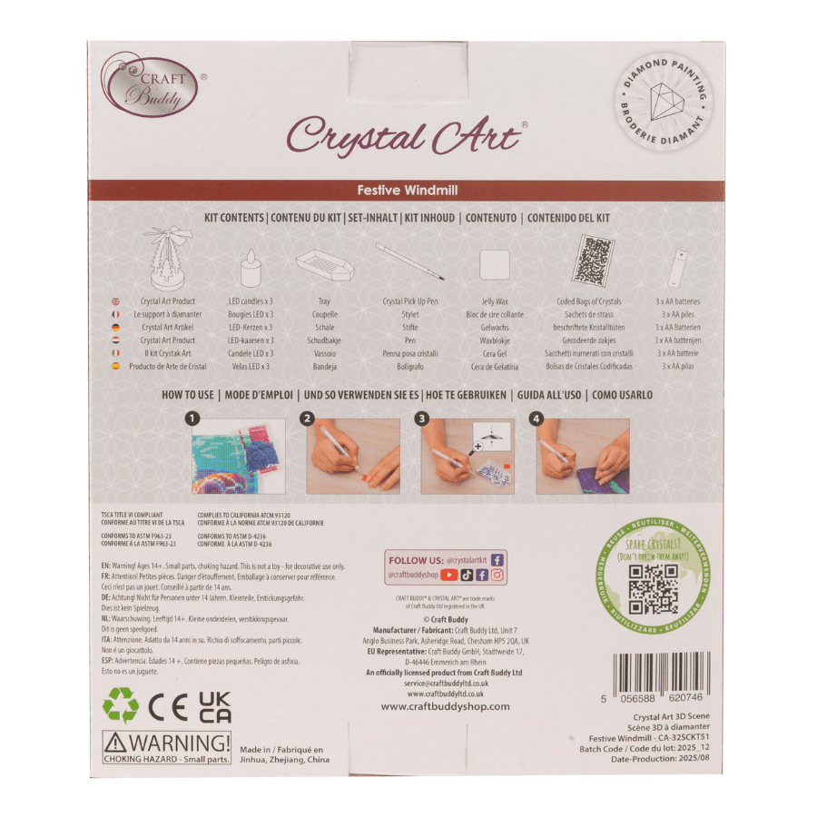 Festive Windmill 3D Crystal Art Decoration Kit 9