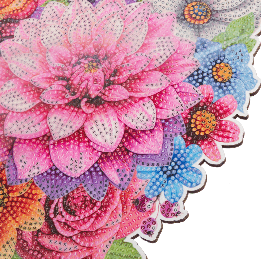 Floral Heart Crystal Art Hanging Decoration 2
