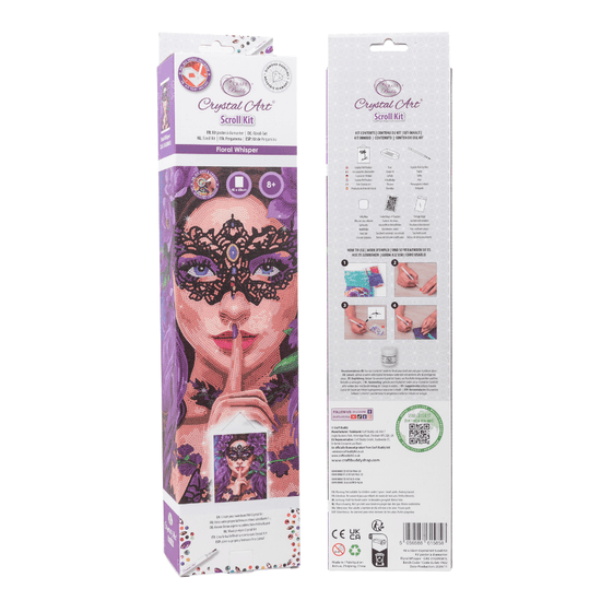 Floral Whisper Crystal Art Scroll Kit 40x50 4