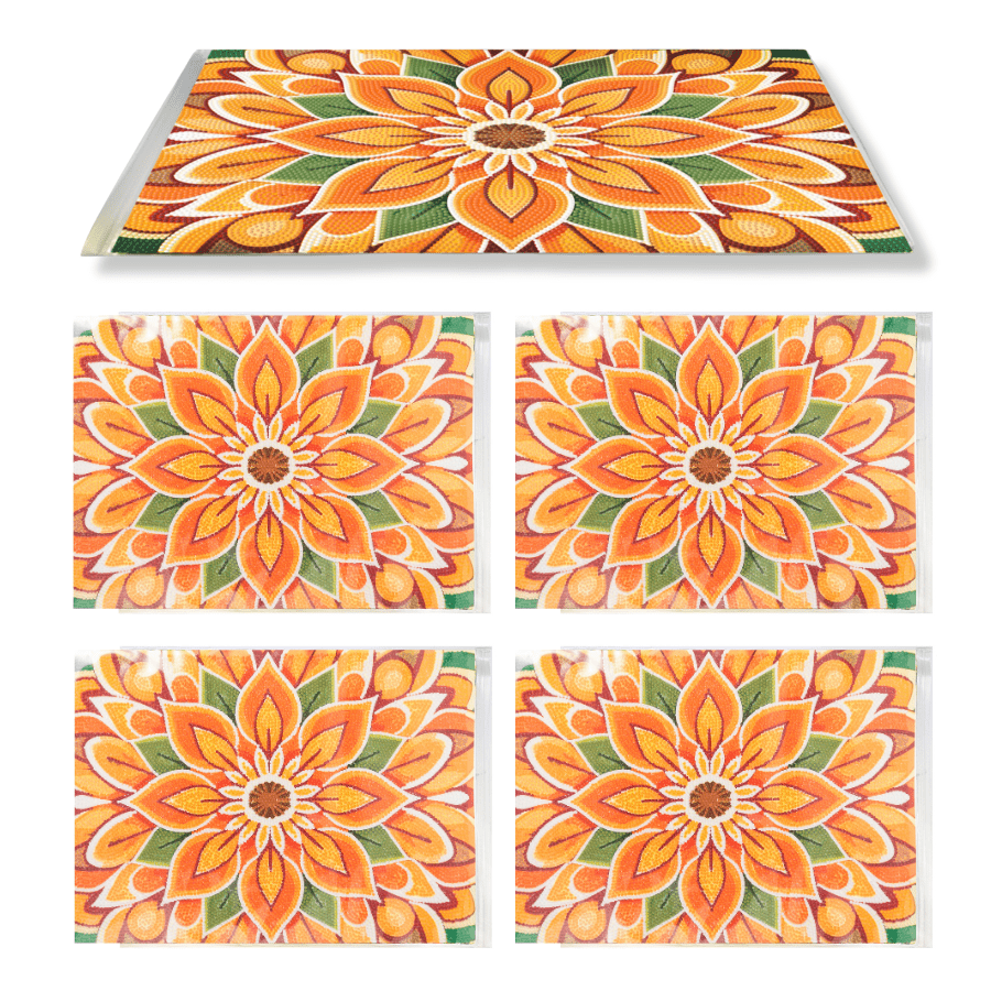Flower Crystal Art Dinner Placemat Kit final