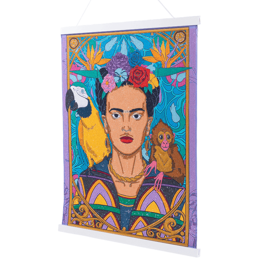 Frida Kahlo Crystal Art Scroll Kit 40x50 3