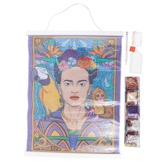 Frida Kahlo Crystal Art Scroll Kit 40x50 4