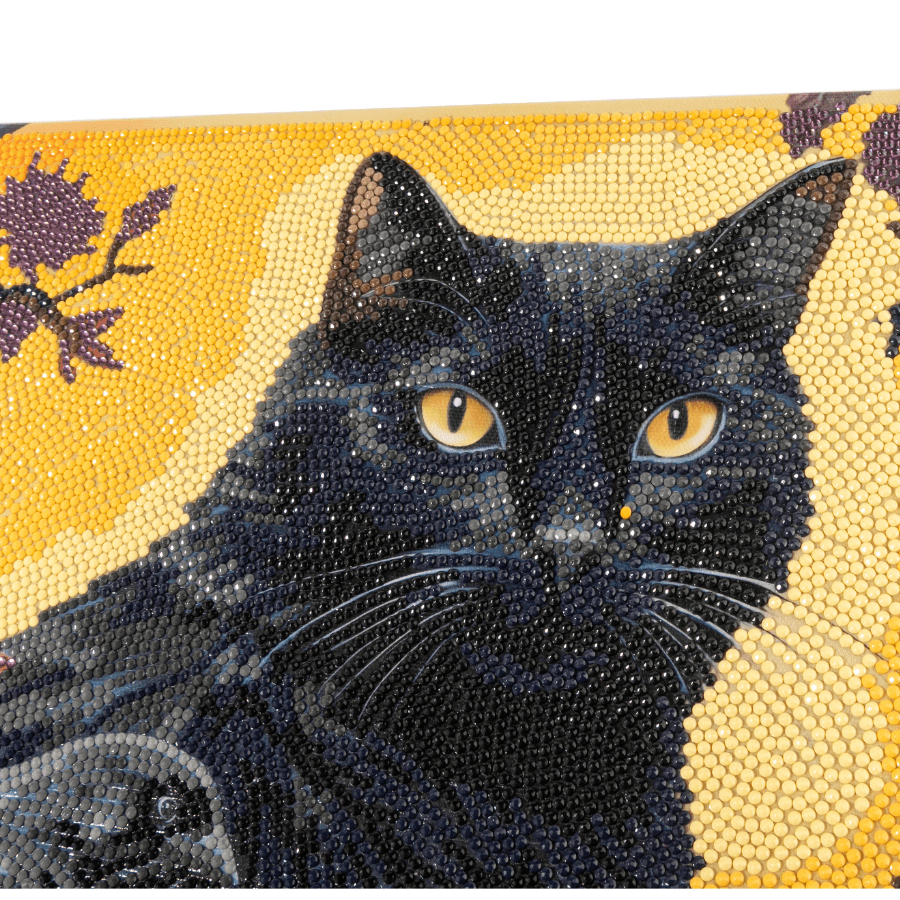 Halloween Cat Crystal Art Canvas Kit 40x50 6