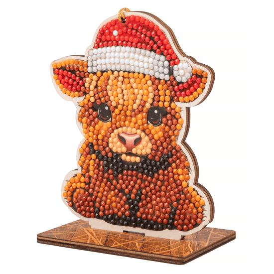Highland Cow Crystal Art Hanging Buddies Decoration angle