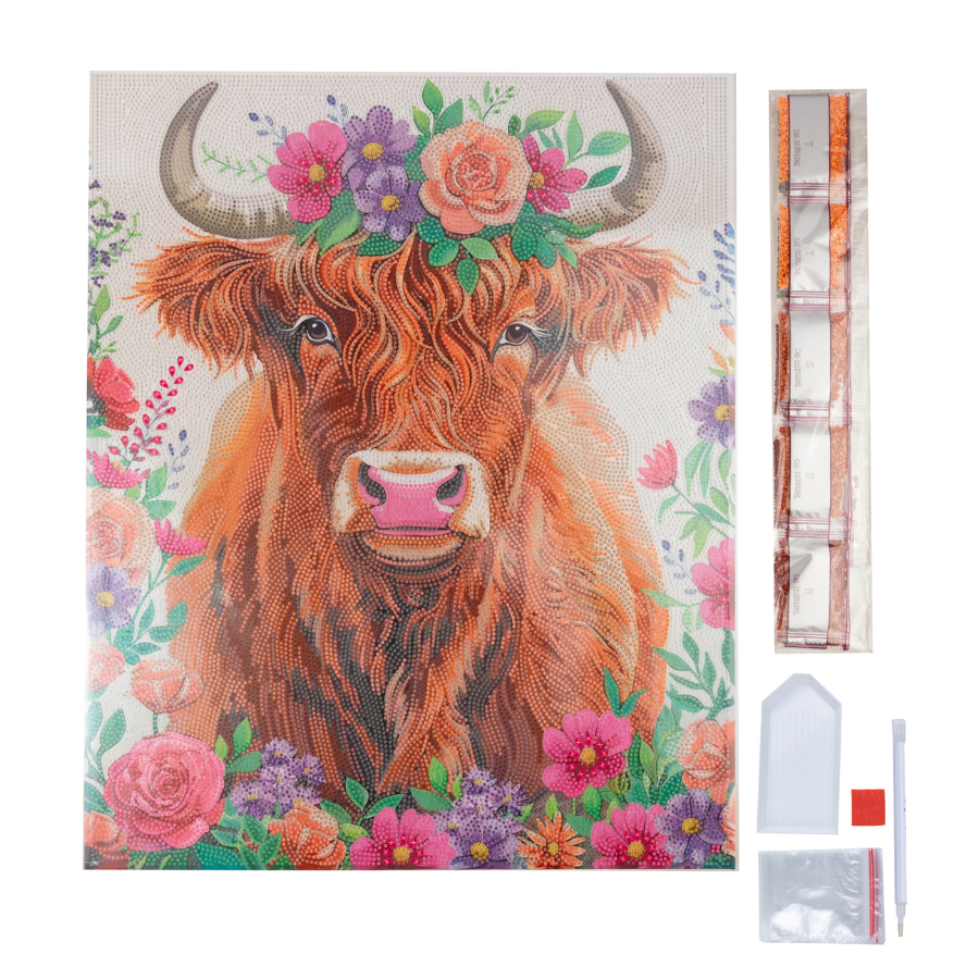 Highland Fun 2 Crystal Art Framed Canvas Kit 40x50cm