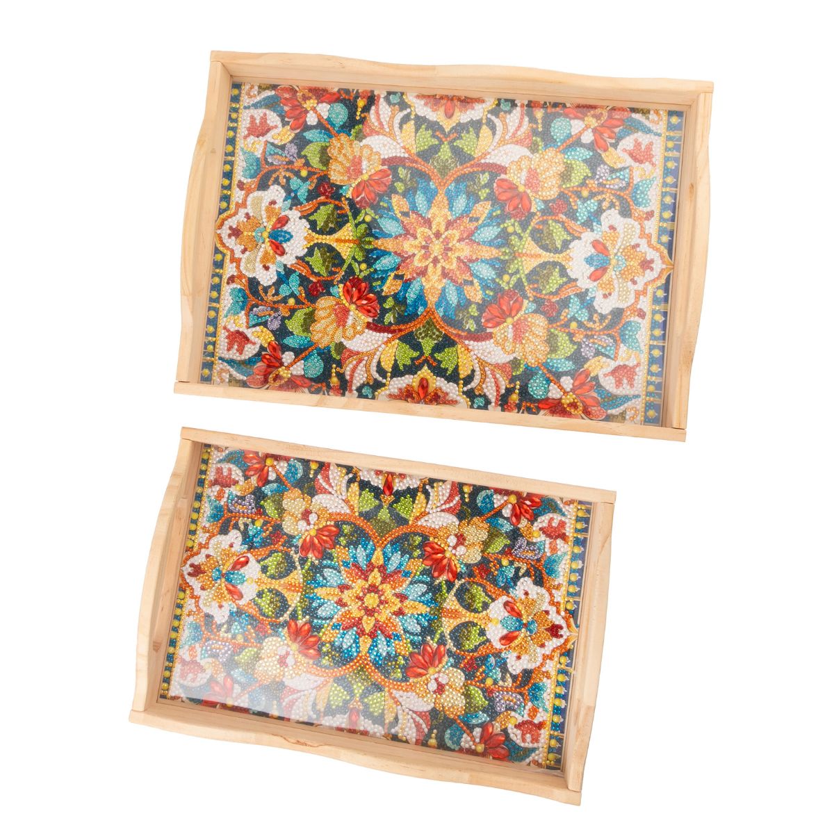 Kaleidoscope diamond art tray set of 2 aerial view