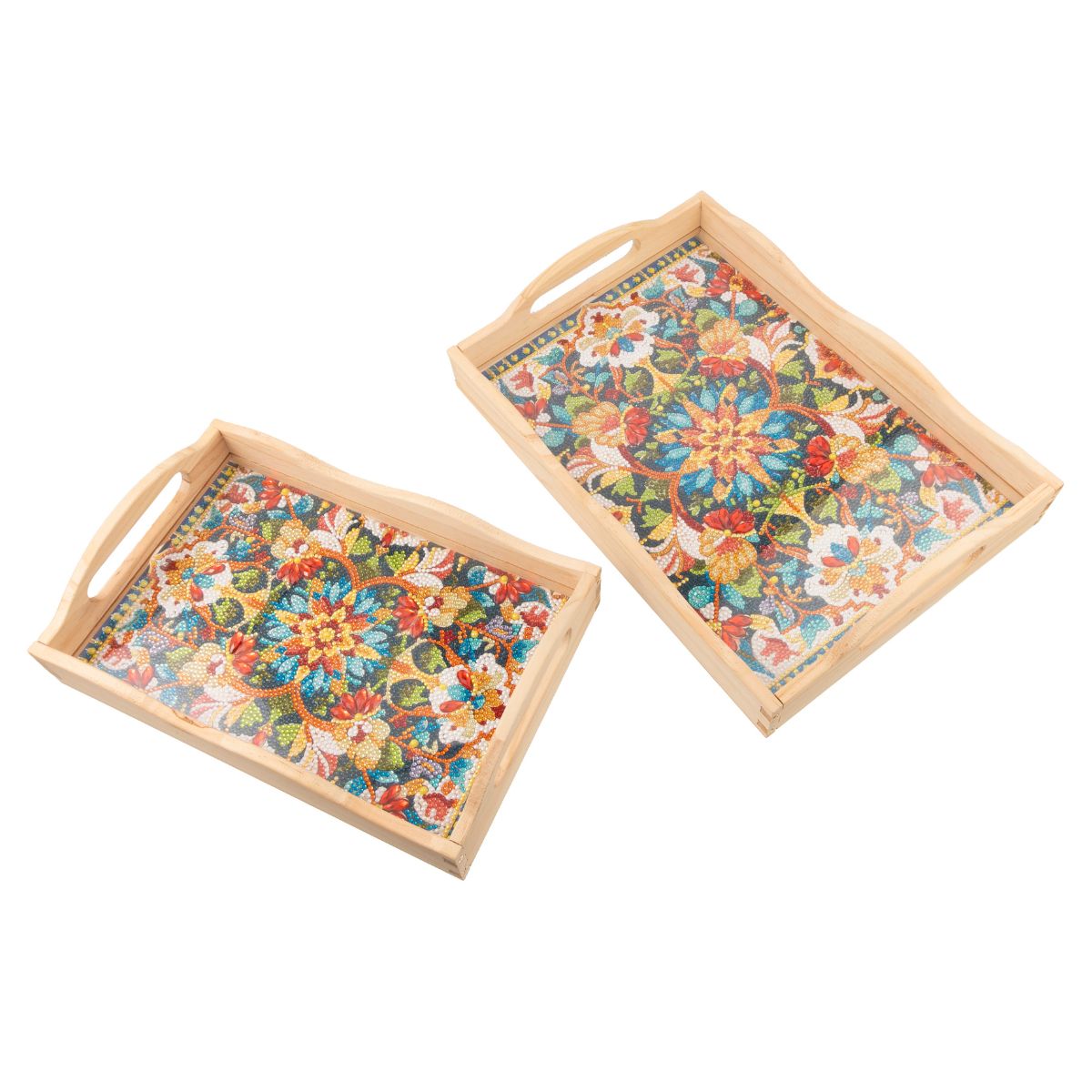 Kaleidoscope diamond art tray set of 2