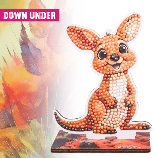 Kangaroo Crystal Art Wildlife Buddies down under