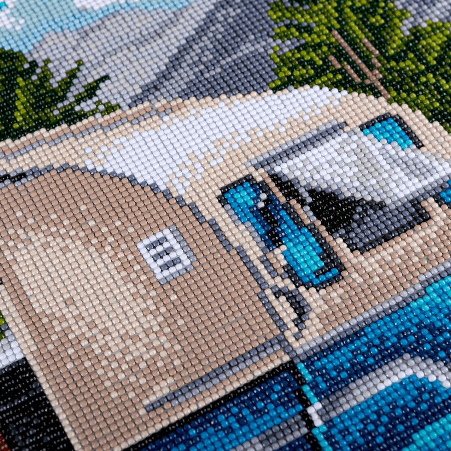 Let's Go Camping Crystal Art Framed Canvas Kit 40x50cm