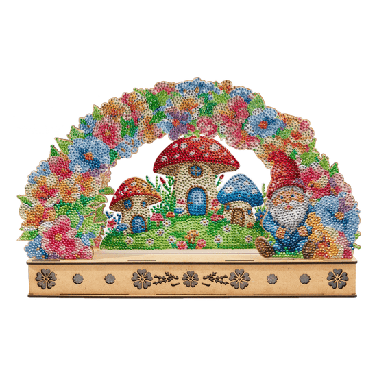 Light Up Floral Burst 3D Crystal Art LED Scene front