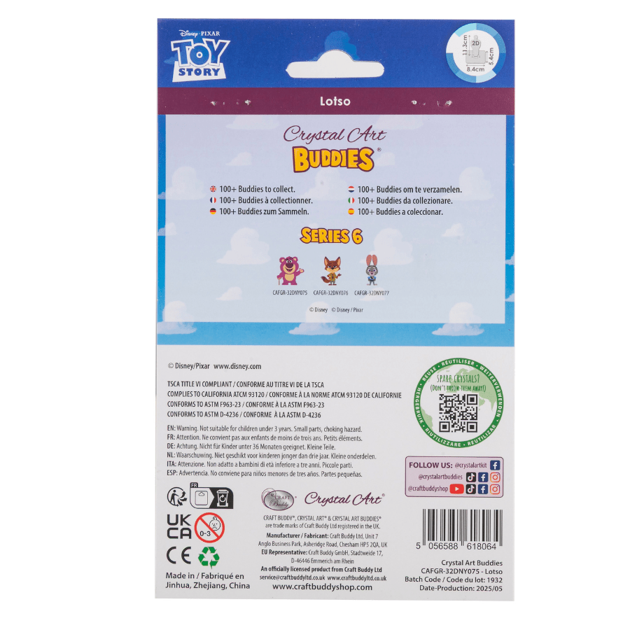 Lotso Crystal Art Buddies Toy Story Series 6 packback