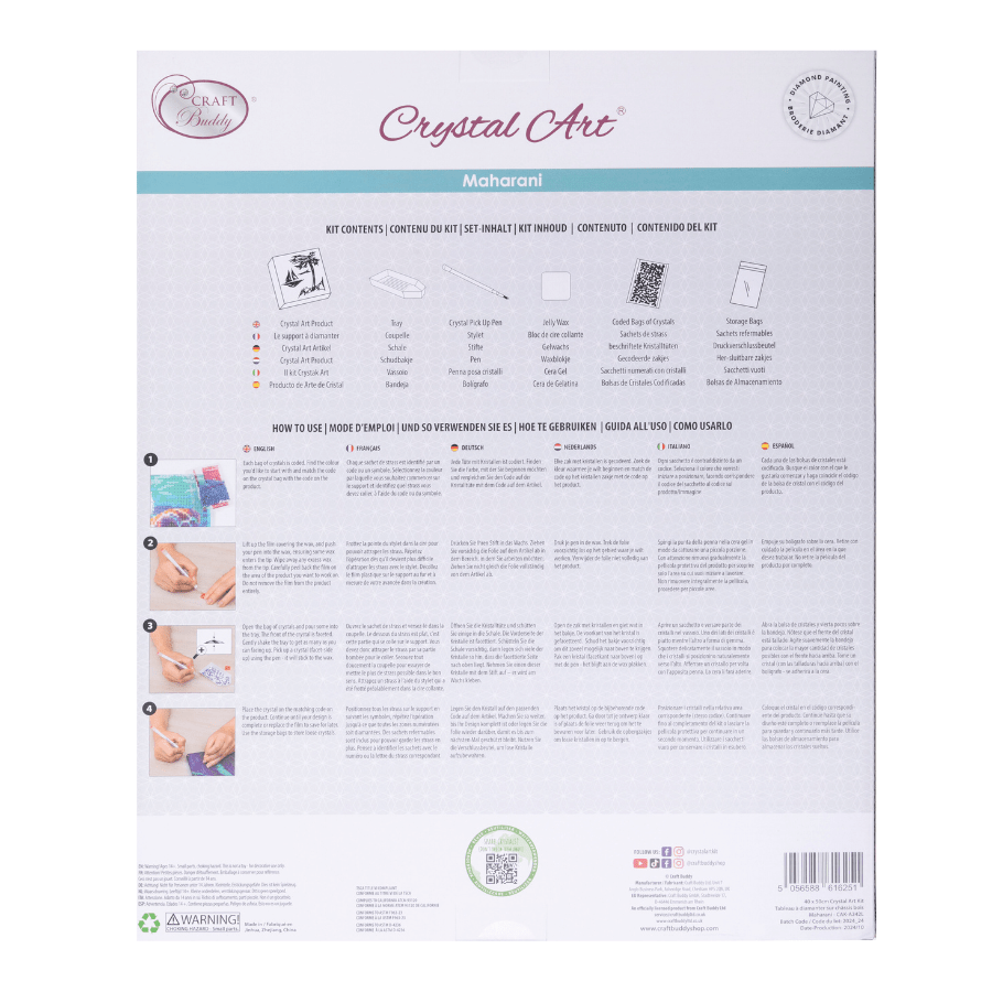 Maharani Crystal Art Canvas Kit 40x50 1