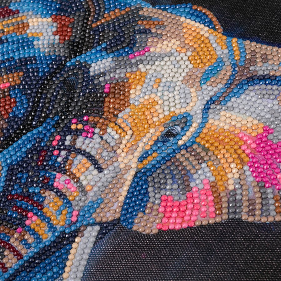 “Majestic Elephant” Crystal Art Canvas 30x30cm Close Up