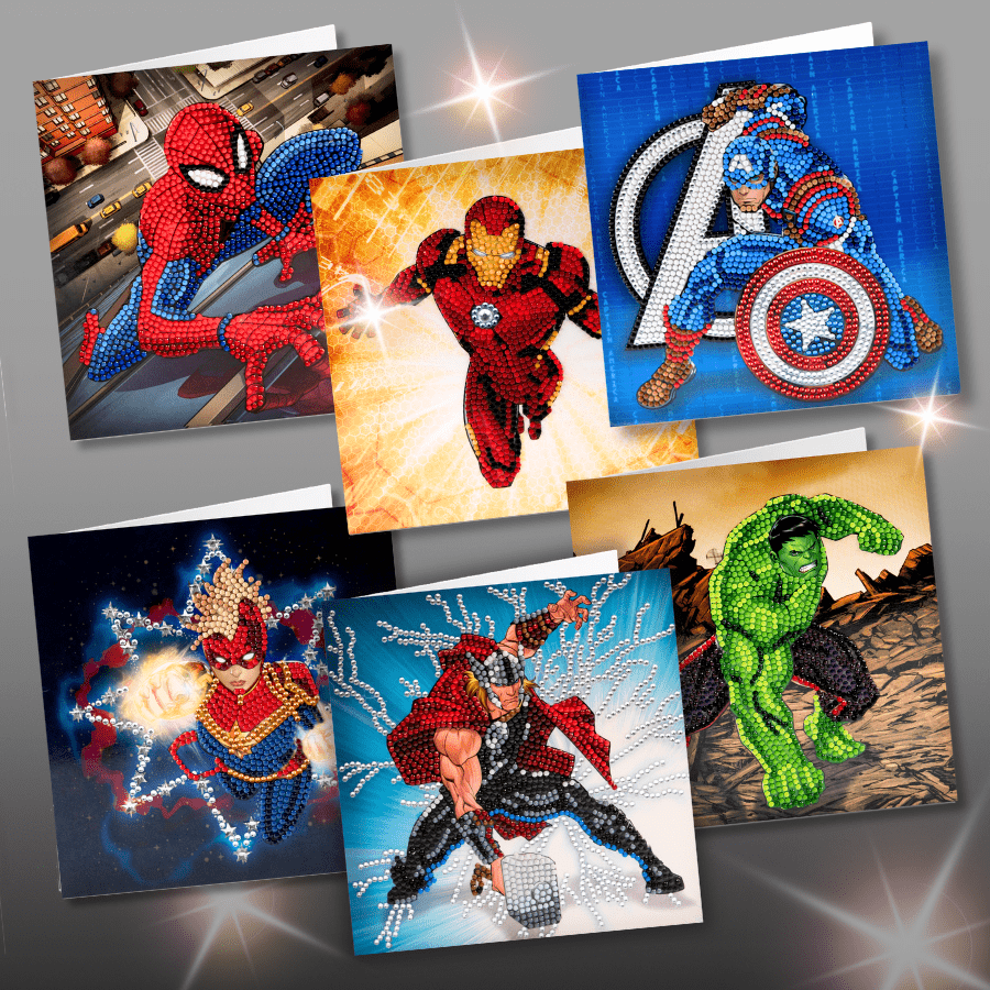 MARVEL Crystal Art Cards Set of 6