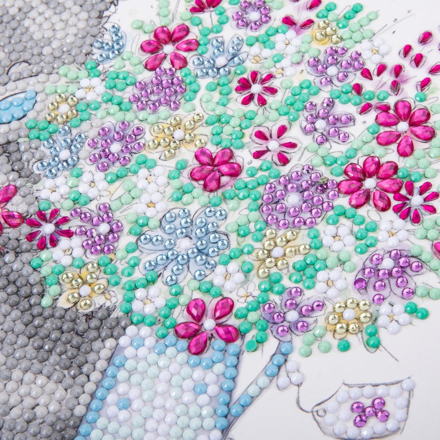 "Someone Special" Tatty Teddy Crystal Art Card - 18x18cm Close Up