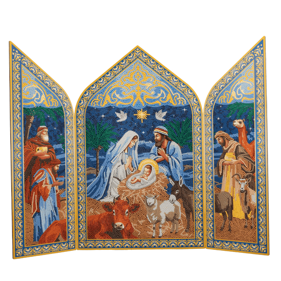 Nativity Crystal Art Fold Out Decoration