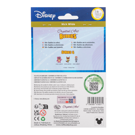 Nick Wilde Crystal Art Buddies Zootopia Series 6 packback
