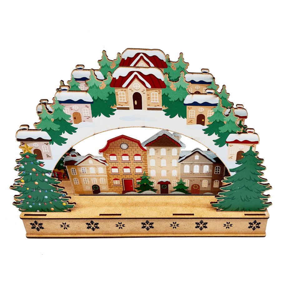 Nordic Village 3D Crystal Art Light Up Scene Kit