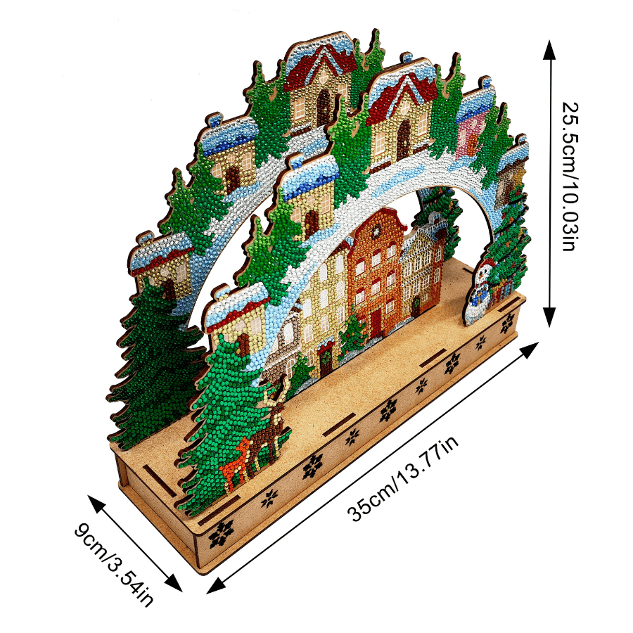 Nordic Village 3D Crystal Art Light Up Scene Kit