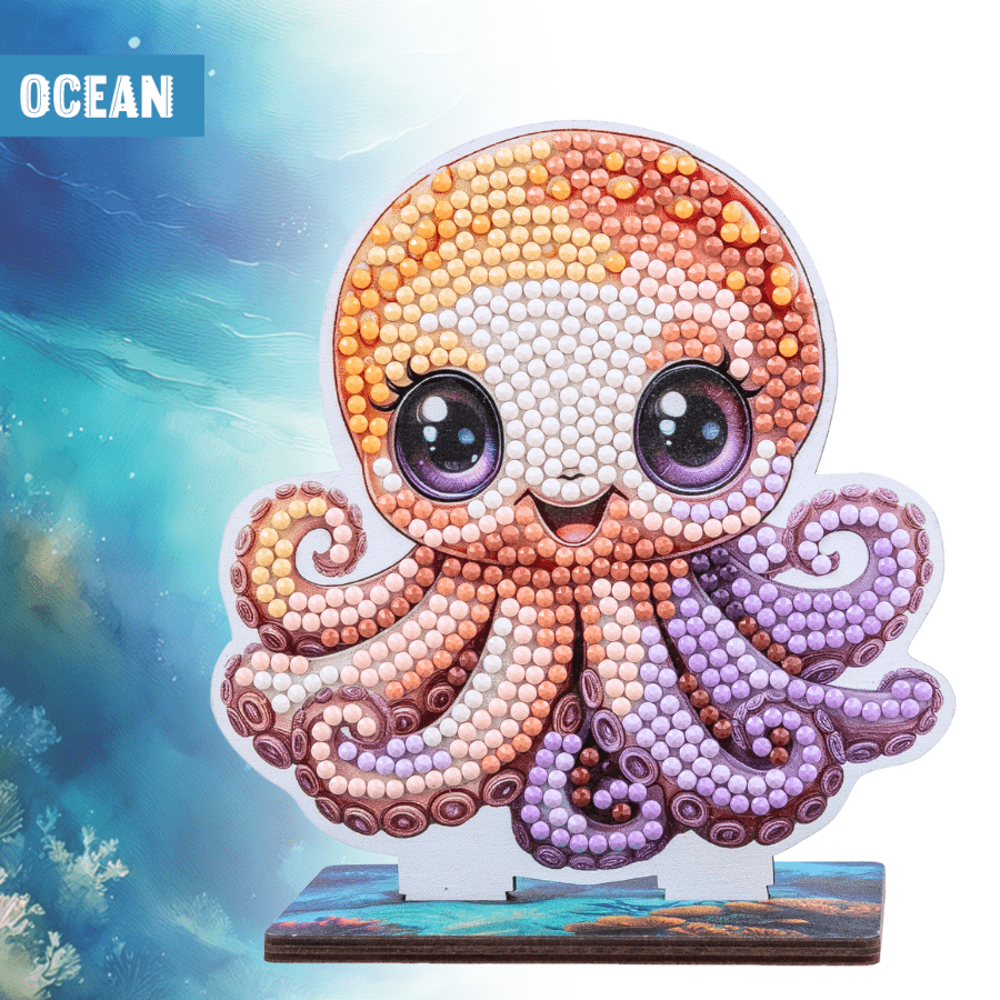 Octopus Crystal Art Wildlife Buddies ocean