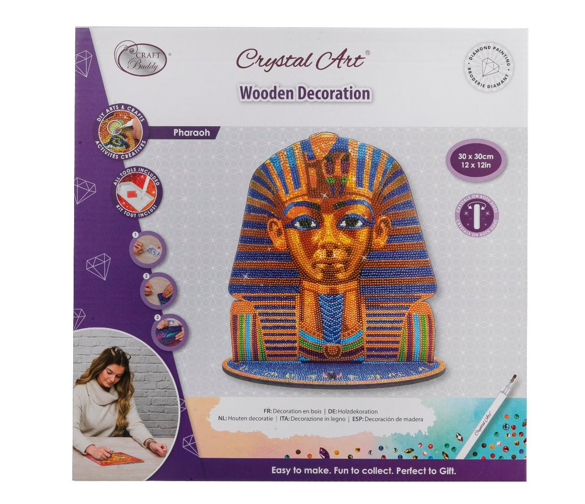 Pharoah diamond art decoration front packaging