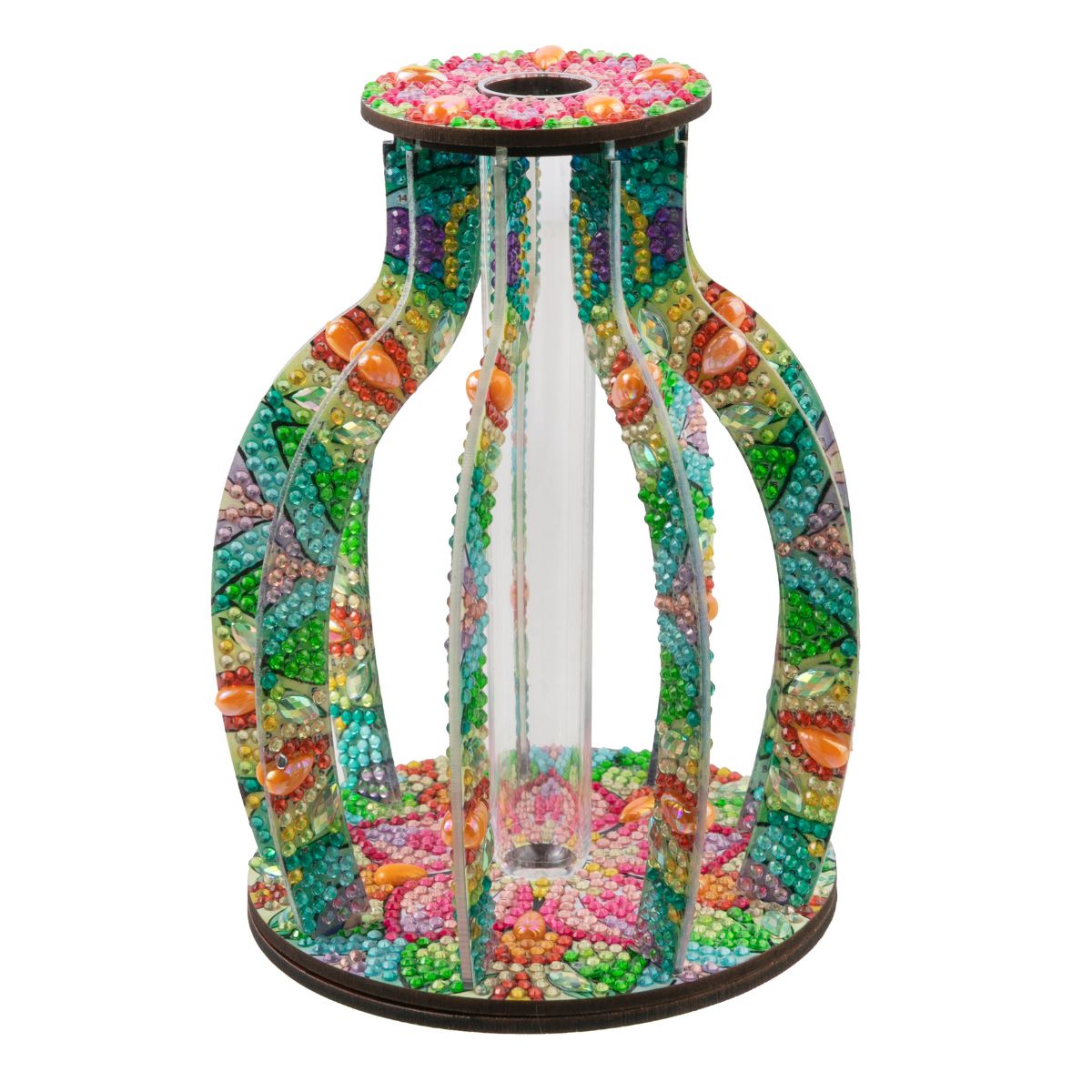 Radiant petals crystal art vase