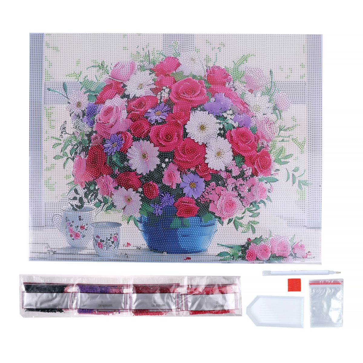 Roses in sunlight crystal art canvas 40x50 contents