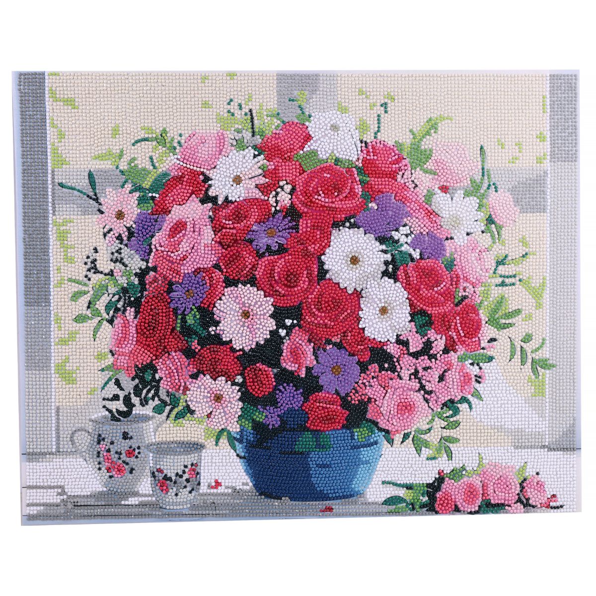 Roses in sunlight crystal art canvas 40x50