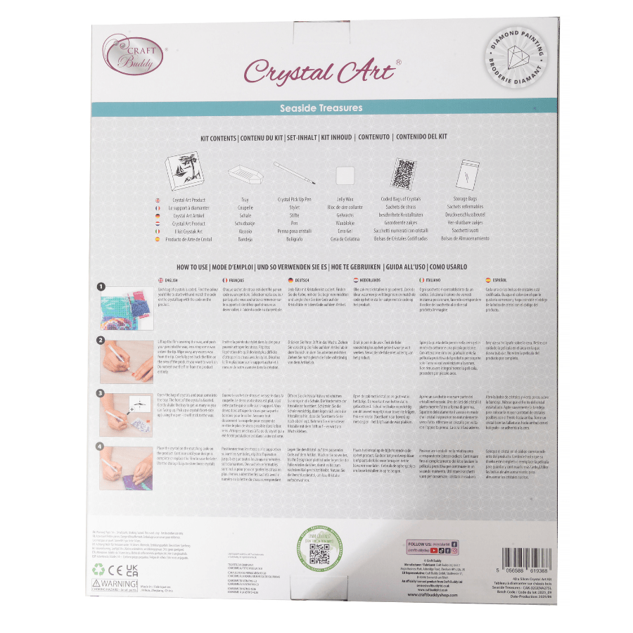 Seaside Treasures Crystal Art Framed Canvas Kit 40x50cm