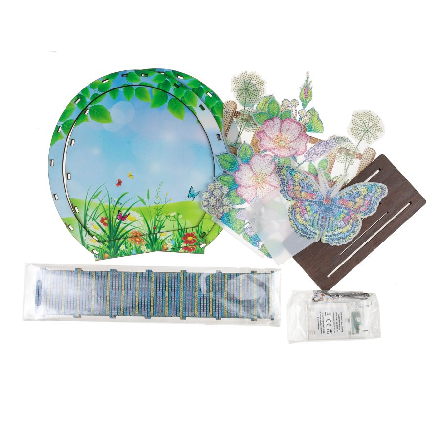 "Spring" Crystal Art LED 3D Scene Kit Content