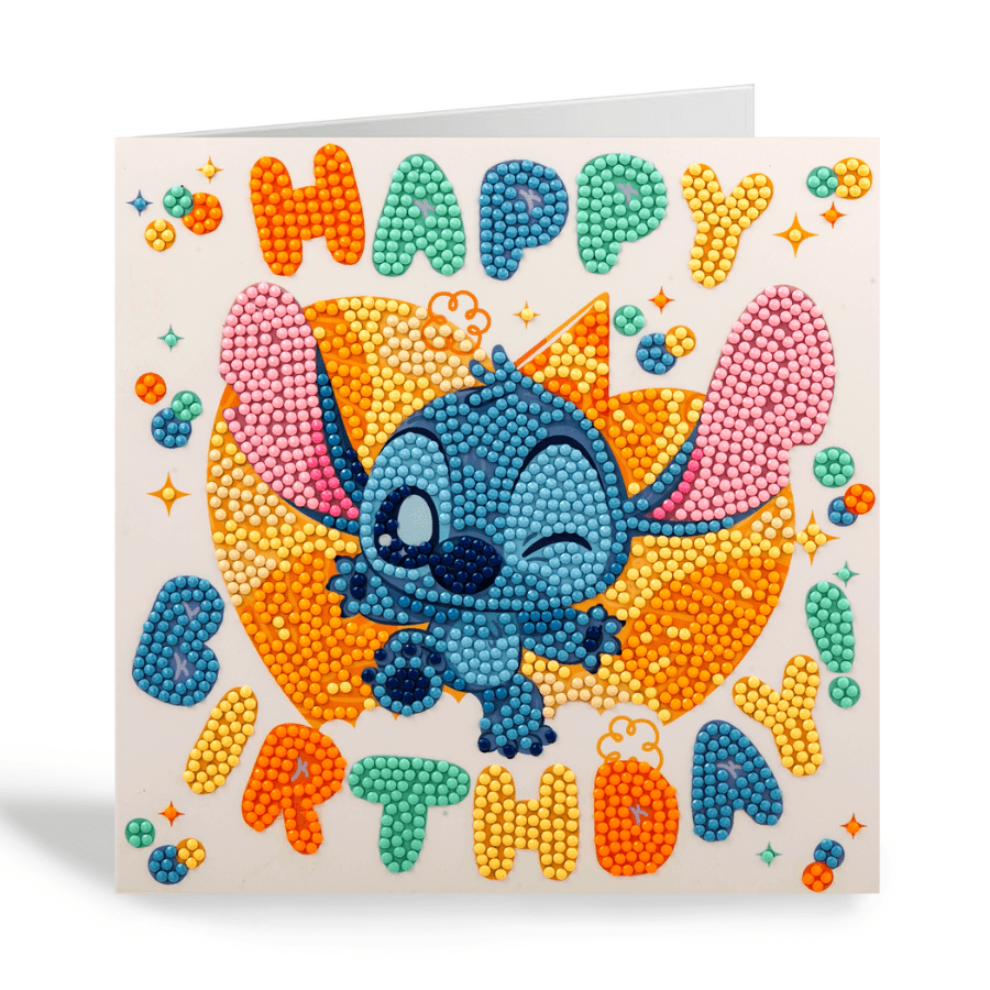 Stitch Birthday Crystal Art Card 18x18 complete2