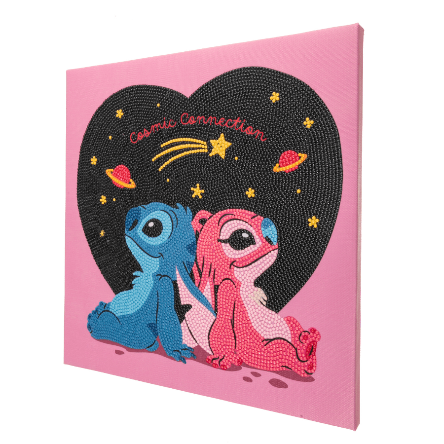 Stitch & Angel Cosmic Connection Crystal Art Canvas Kit 1