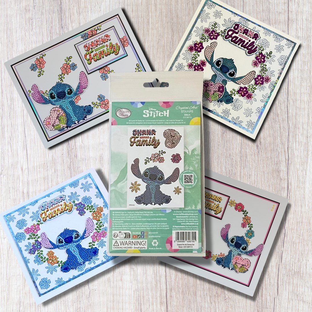 "Stitch" Crystal Art A6 Stamp Set Front