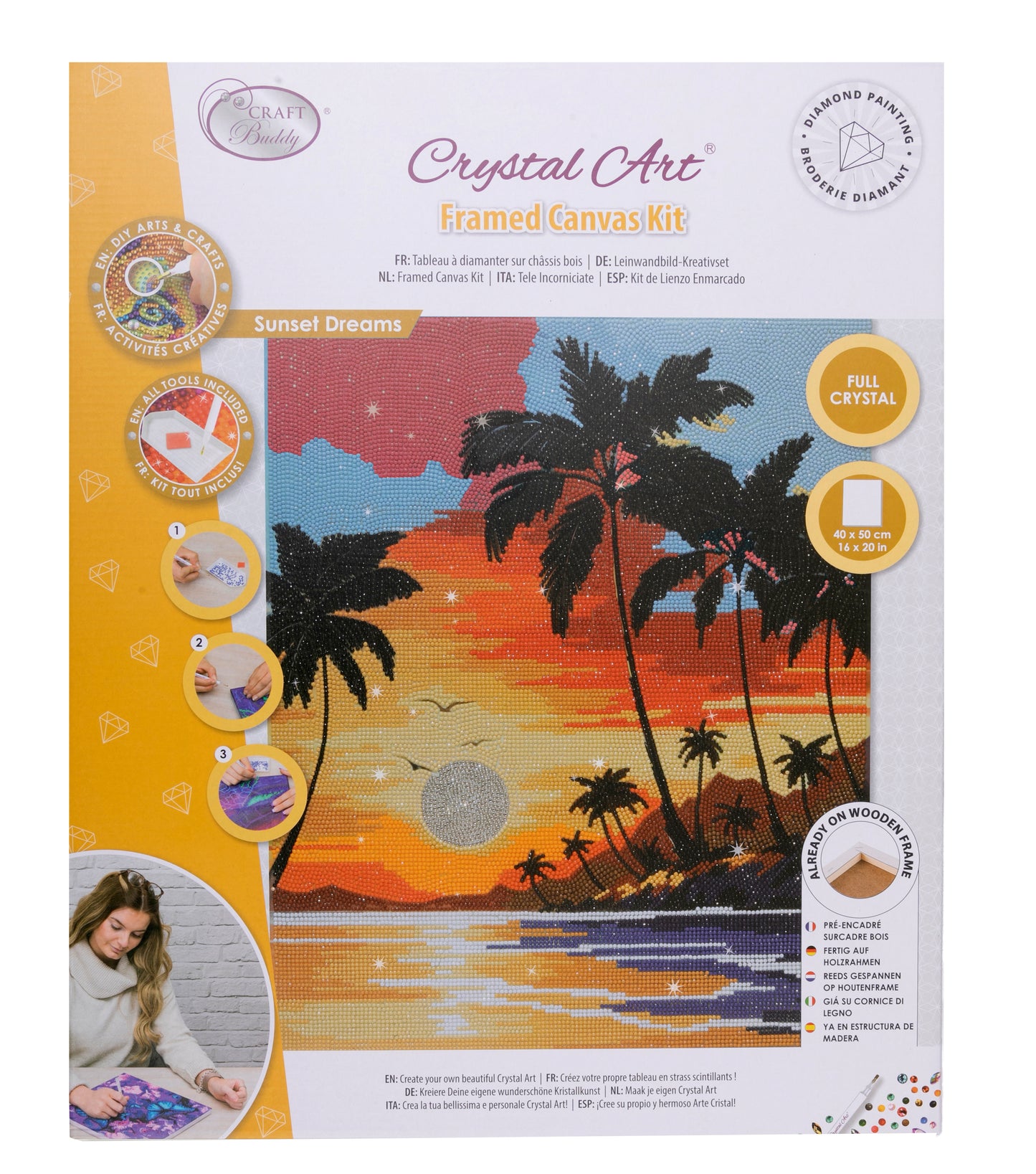Sunset Dreams Crystal Art Canvas Kit 40x50 8