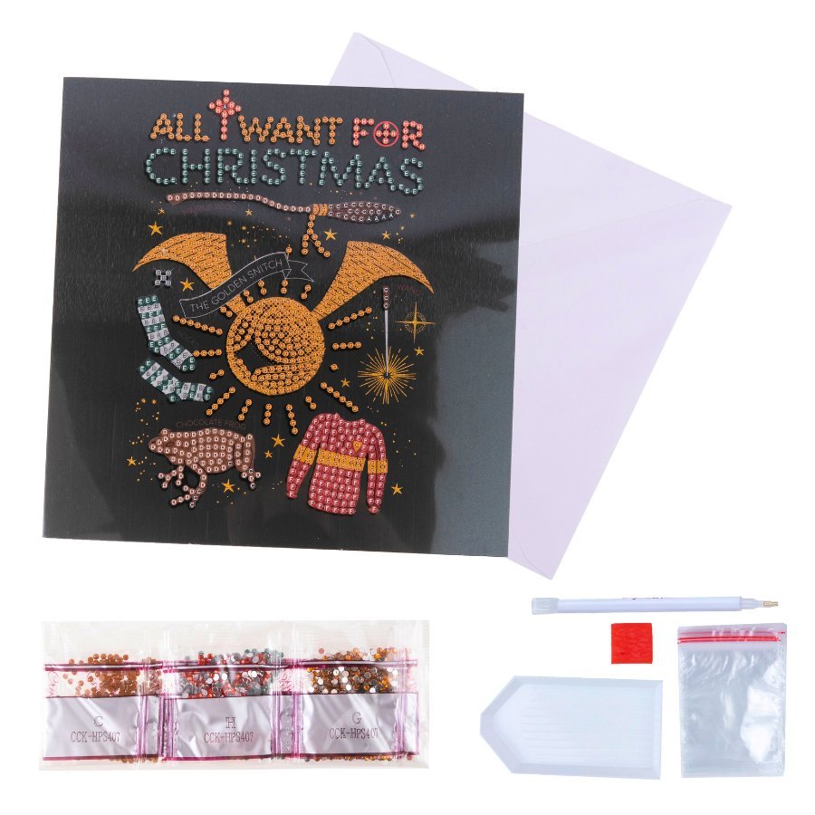 Harry Potter Crystal Art 18x18cm Greeting Card Bundle x 8