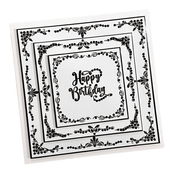 All Kinds Of Birthday Greetings Crystal Art A6 Scrapbook Stamp Set