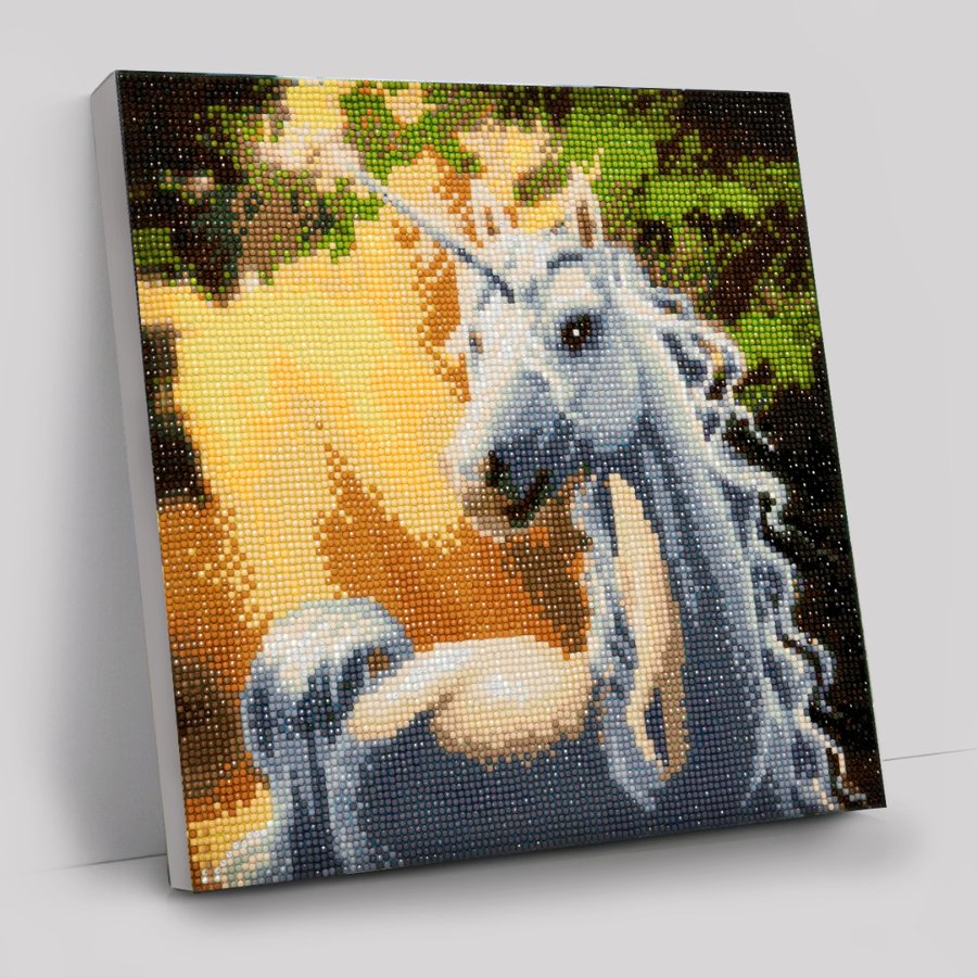 "Sunshine Unicorn" Crystal Art Canvas Kit 30x30cm