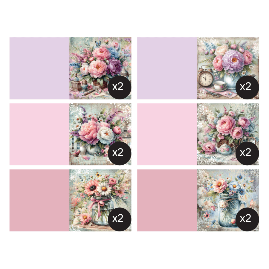 Vintage Summer Collection Card Making Kit x 24 Cards