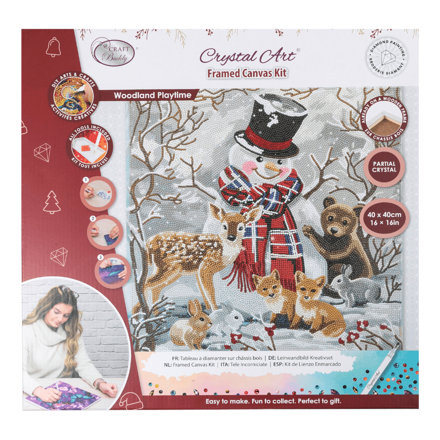 Winter Crystal Art Canvas Duo Kit 40x40cm 5