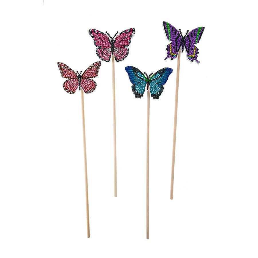 Crystal Art Butterfly Stick Set of 12 design 1
