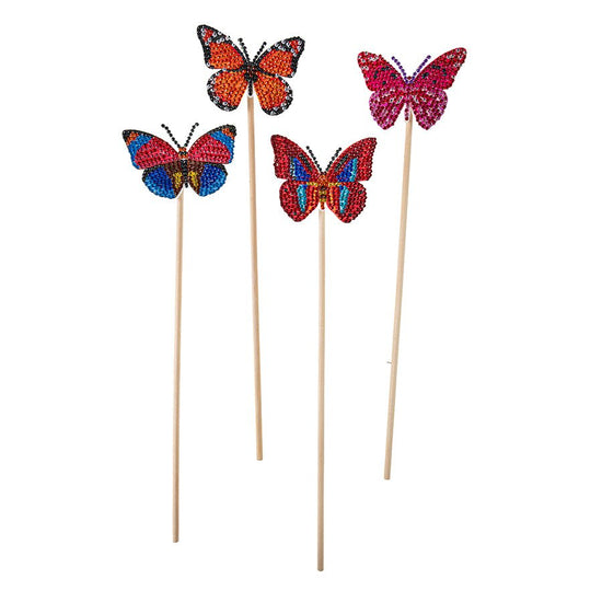 Crystal Art Butterfly Stick Set of 12 design 3