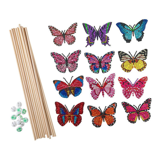 Crystal Art Butterfly Stick Set of 12 designs