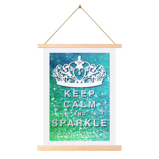 Keep Calm & Sparkle Mini Crystal Art Scroll Kit 20x30