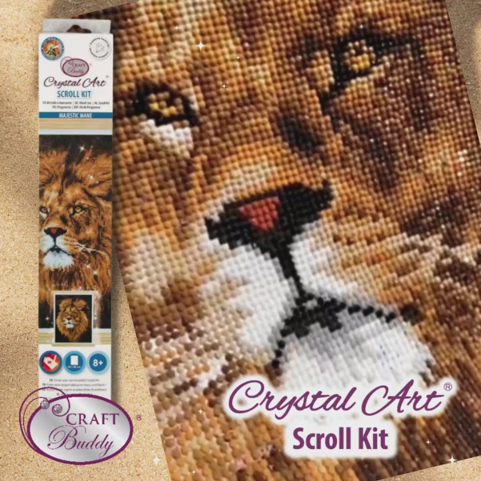 Majestic Mane Crystal Art Scroll Kit 40x50cm